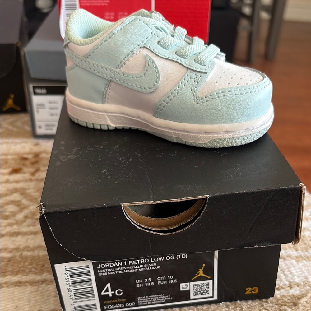 Jordan 1 Retro Low OG Kids Shoes - Mint Green